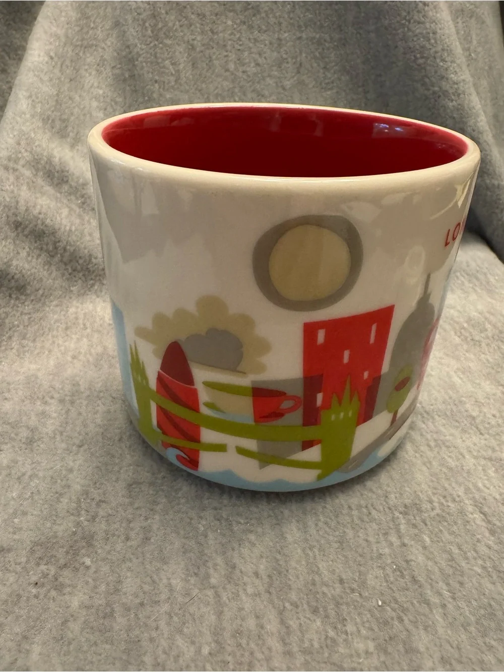 Starbucks London Red and White Ceramic City Mug